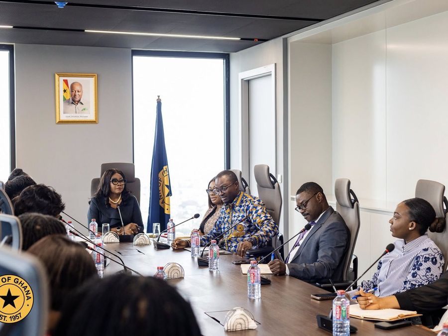 A GFPA delegation in the Bank of Ghana boardroom