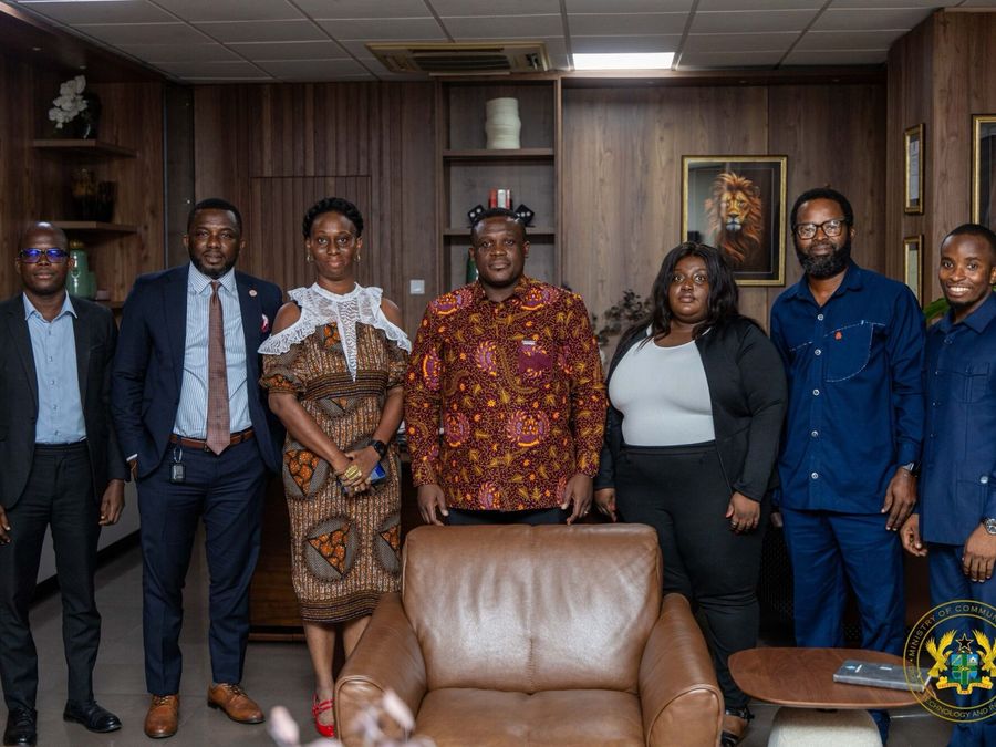 A GFPA delegation with officials at the Ministry of Finance, Accra